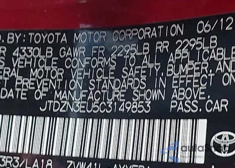 2012 Toyota Prius V Five from USA, damaged, VIN JTDZN3EU5C3149853